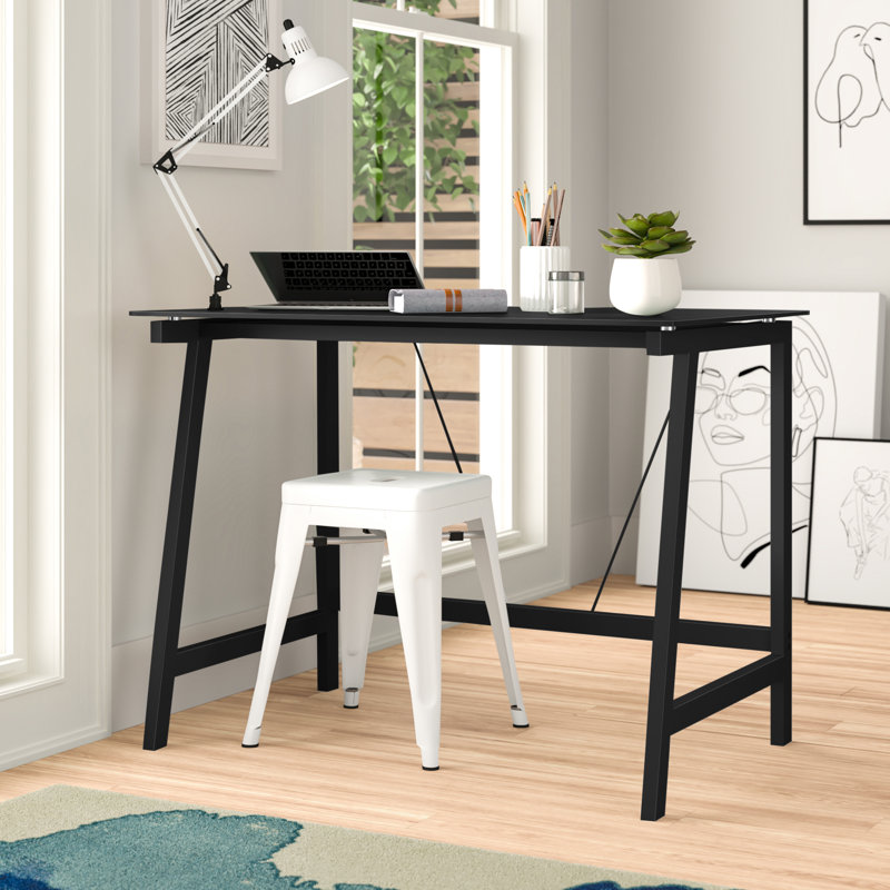 Zipcode Design™ Chane Contemporary Glass Writing Desk & Reviews Wayfair
